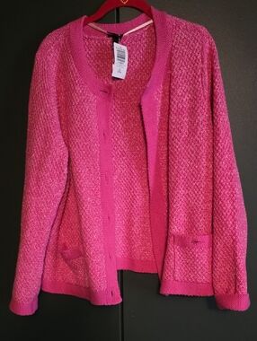 torrid Hot Pink Open-Front Knit Cardigan